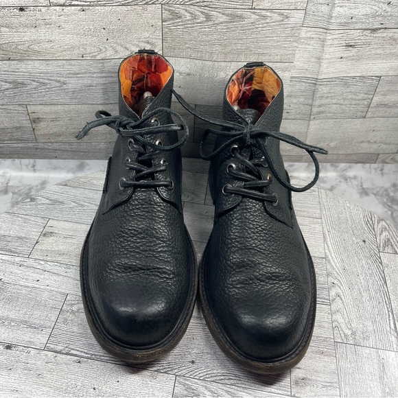 Esquivel Combat Boots Men 8D Black Pebbled Leather Handmade Lace Up Chukka - Picture 6 of 16